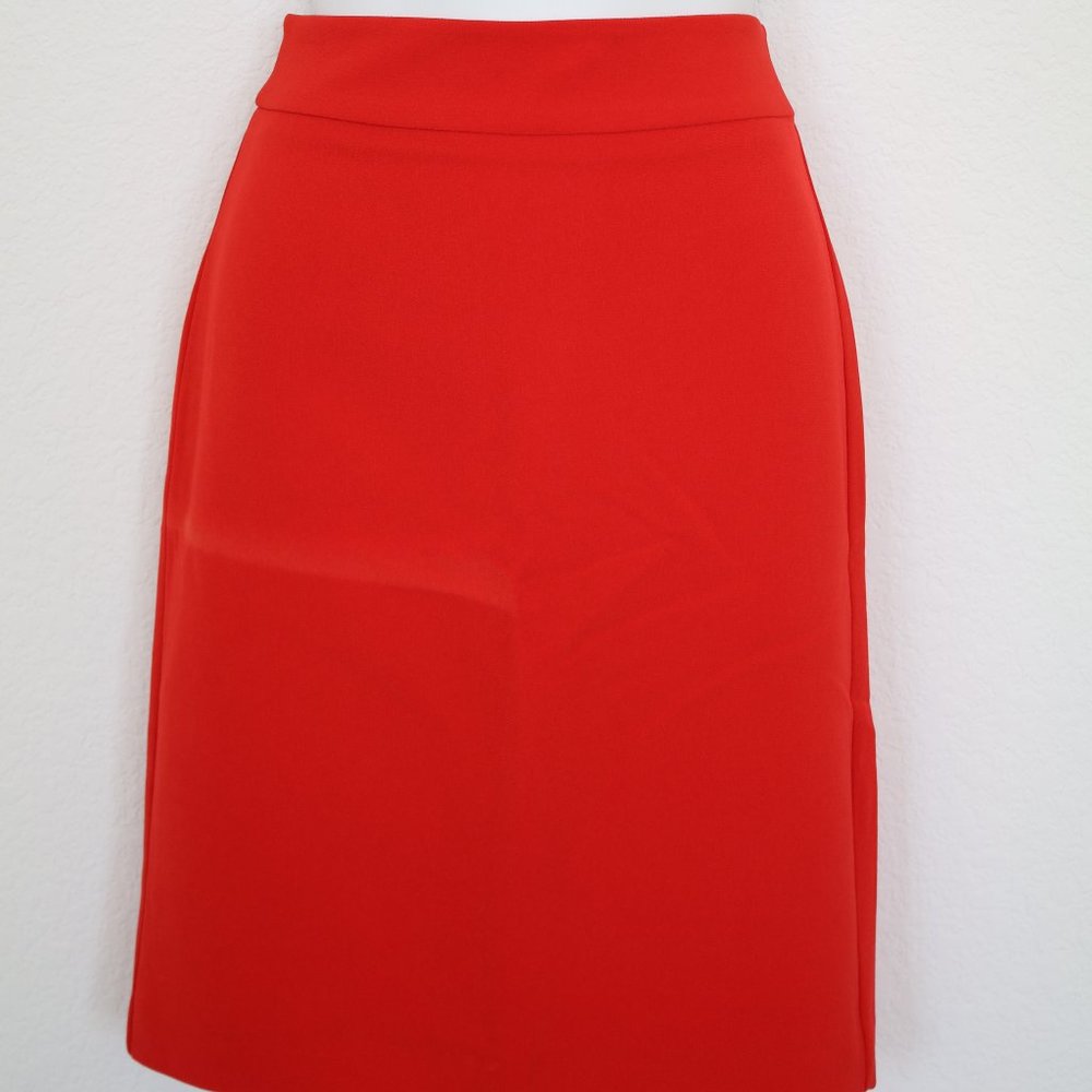 BANANA REPUBLIC Red Pencil Straight SKIRT - Size 0 - NWT